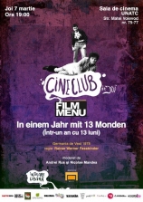 „Într-un an cu 13 luni” la Cineclub FILM MENU