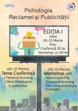 Conferinţă şi workshopuri cu reclame şi psihologie